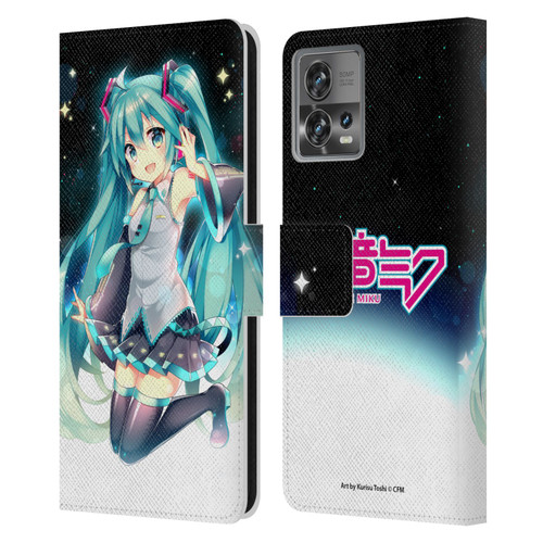 Hatsune Miku Graphics Night Sky Leather Book Wallet Case Cover For Motorola Moto Edge 30 Fusion