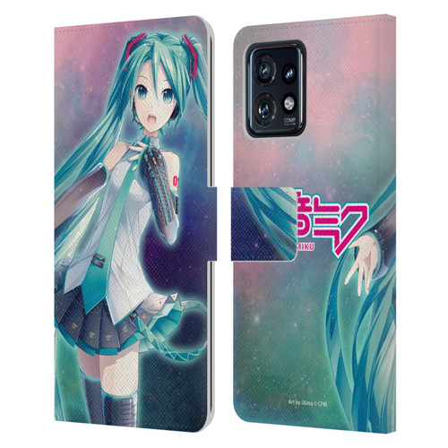 Hatsune Miku Graphics Nebula Leather Book Wallet Case Cover For Motorola Moto Edge 40 Pro