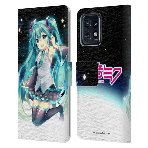 Hatsune Miku Graphics Night Sky Leather Book Wallet Case Cover For Motorola Moto Edge 40 Pro