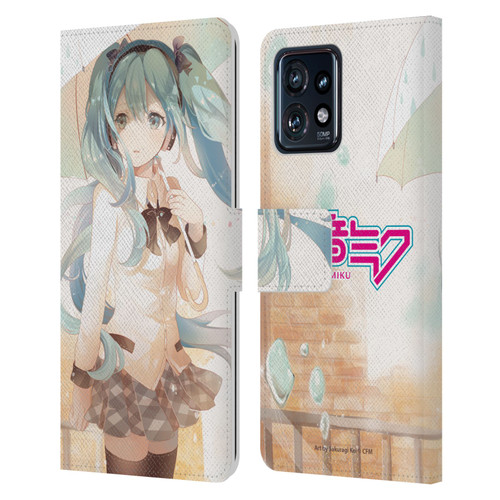 Hatsune Miku Graphics Rain Leather Book Wallet Case Cover For Motorola Moto Edge 40 Pro