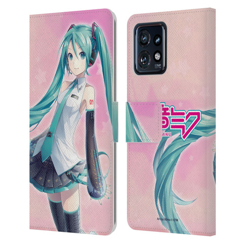 Hatsune Miku Graphics Star Leather Book Wallet Case Cover For Motorola Moto Edge 40 Pro