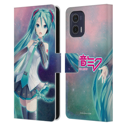 Hatsune Miku Graphics Nebula Leather Book Wallet Case Cover For Motorola Moto G73 5G