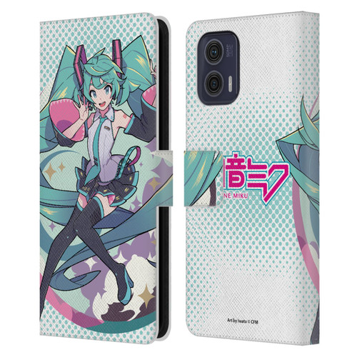 Hatsune Miku Graphics Pastels Leather Book Wallet Case Cover For Motorola Moto G73 5G