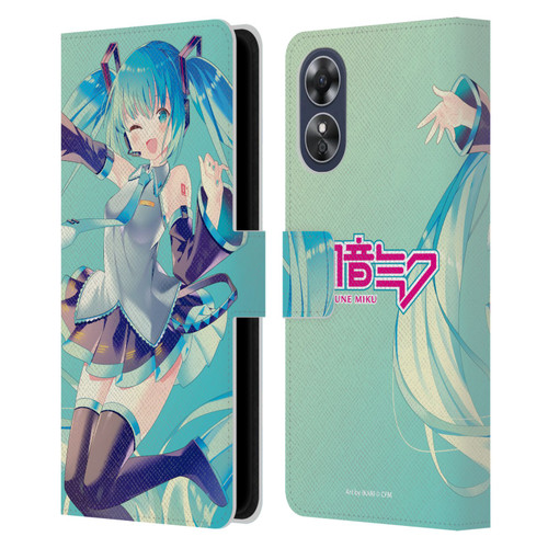 Hatsune Miku Graphics Sing Leather Book Wallet Case Cover For OPPO A17