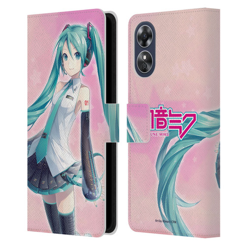 Hatsune Miku Graphics Star Leather Book Wallet Case Cover For OPPO A17