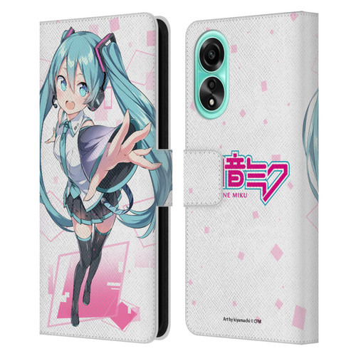 Hatsune Miku Graphics Cute Leather Book Wallet Case Cover For OPPO A78 4G