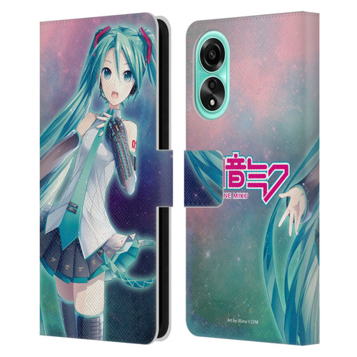 Hatsune Miku Graphics Nebula Leather Book Wallet Case Cover For OPPO A78 4G