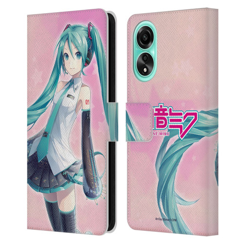 Hatsune Miku Graphics Star Leather Book Wallet Case Cover For OPPO A78 5G