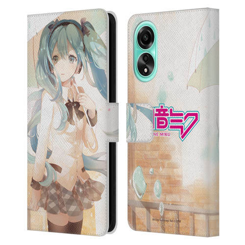 Hatsune Miku Graphics Rain Leather Book Wallet Case Cover For OPPO A78 4G