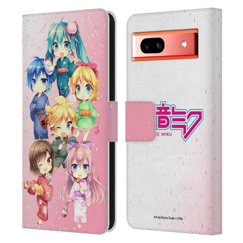 Hatsune Miku Virtual Singers Characters Leather Book Wallet Case Cover For Google Pixel 7a