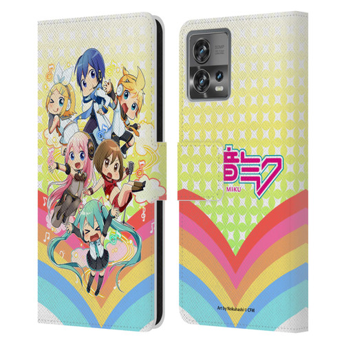 Hatsune Miku Virtual Singers Rainbow Leather Book Wallet Case Cover For Motorola Moto Edge 30 Fusion