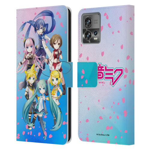 Hatsune Miku Virtual Singers Sakura Leather Book Wallet Case Cover For Motorola Moto Edge 30 Fusion