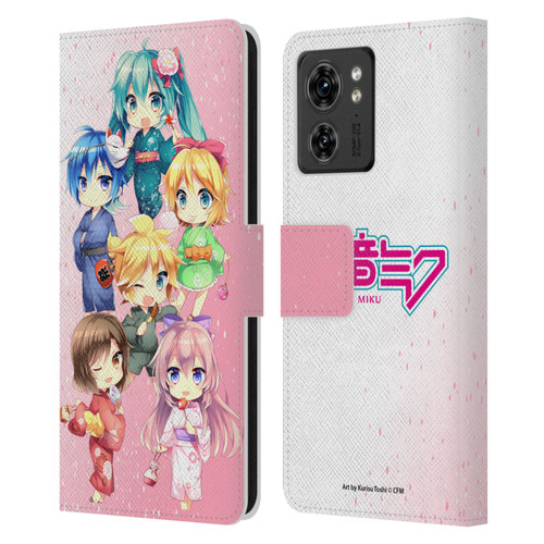 Hatsune Miku Virtual Singers Characters Leather Book Wallet Case Cover For Motorola Moto Edge 40