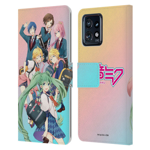 Hatsune Miku Virtual Singers High School Leather Book Wallet Case Cover For Motorola Moto Edge 40 Pro