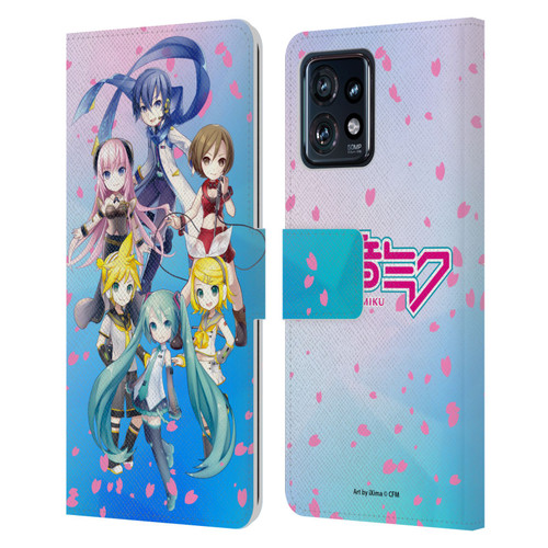 Hatsune Miku Virtual Singers Sakura Leather Book Wallet Case Cover For Motorola Moto Edge 40 Pro