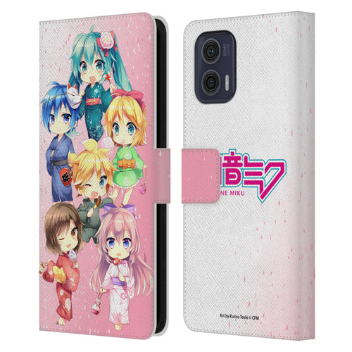 Hatsune Miku Virtual Singers Characters Leather Book Wallet Case Cover For Motorola Moto G73 5G