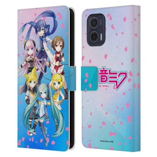 Hatsune Miku Virtual Singers Sakura Leather Book Wallet Case Cover For Motorola Moto G73 5G