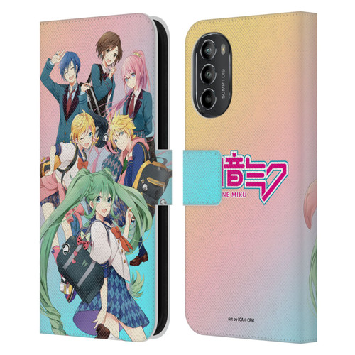 Hatsune Miku Virtual Singers High School Leather Book Wallet Case Cover For Motorola Moto G82 5G