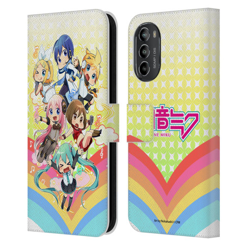 Hatsune Miku Virtual Singers Rainbow Leather Book Wallet Case Cover For Motorola Moto G82 5G