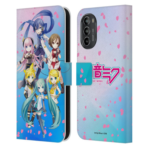 Hatsune Miku Virtual Singers Sakura Leather Book Wallet Case Cover For Motorola Moto G82 5G