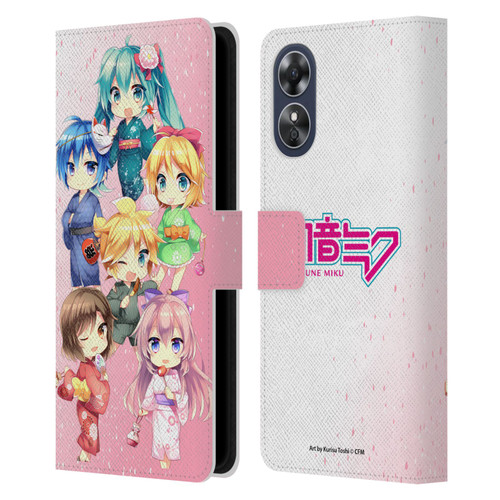 Hatsune Miku Virtual Singers Characters Leather Book Wallet Case Cover For OPPO A17
