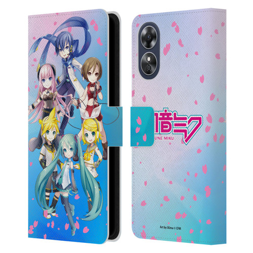 Hatsune Miku Virtual Singers Sakura Leather Book Wallet Case Cover For OPPO A17