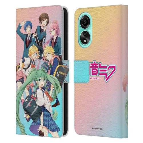 Hatsune Miku Virtual Singers High School Leather Book Wallet Case Cover For OPPO A78 4G