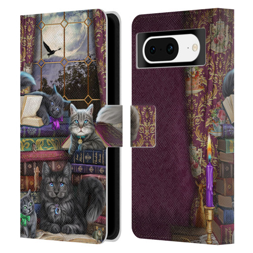 Brigid Ashwood Cats Storytime Cats And Books Leather Book Wallet Case Cover For Google Pixel 8