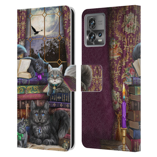 Brigid Ashwood Cats Storytime Cats And Books Leather Book Wallet Case Cover For Motorola Moto Edge 30 Fusion