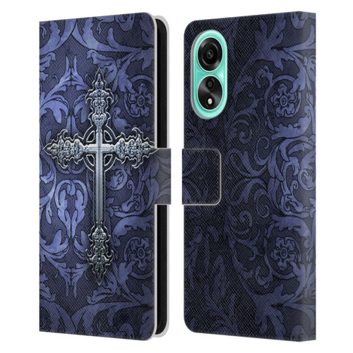 Brigid Ashwood Crosses Gothic Leather Book Wallet Case Cover For OPPO A78 4G