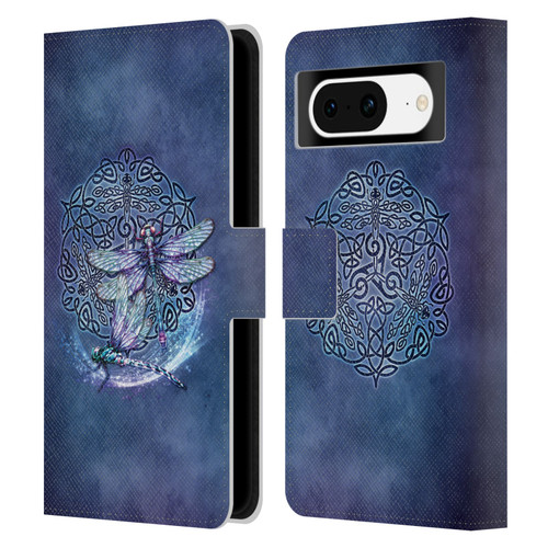 Brigid Ashwood Celtic Wisdom Dragonfly Leather Book Wallet Case Cover For Google Pixel 8