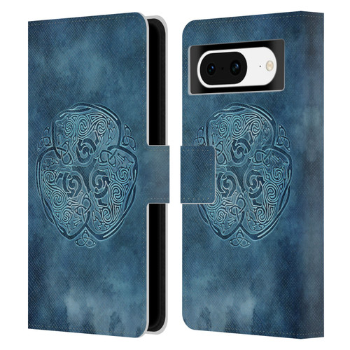 Brigid Ashwood Celtic Wisdom Knot Wolf Leather Book Wallet Case Cover For Google Pixel 8