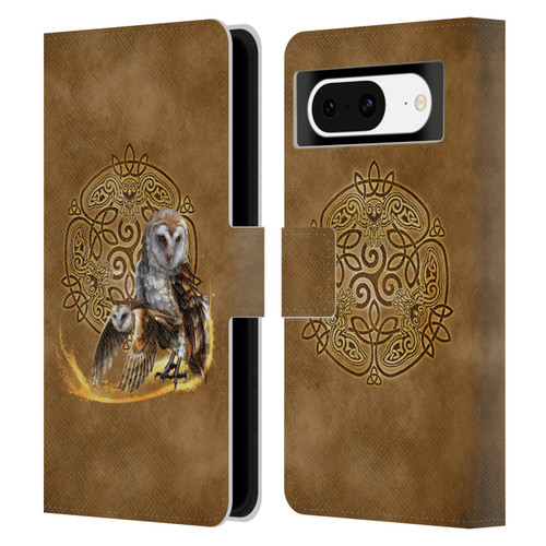 Brigid Ashwood Celtic Wisdom Owl Leather Book Wallet Case Cover For Google Pixel 8