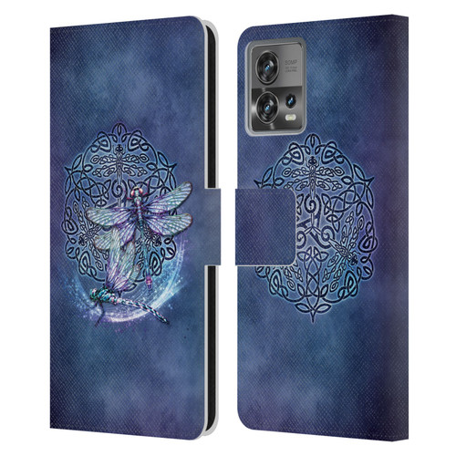 Brigid Ashwood Celtic Wisdom Dragonfly Leather Book Wallet Case Cover For Motorola Moto Edge 30 Fusion