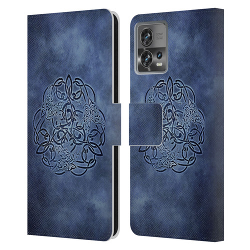 Brigid Ashwood Celtic Wisdom Knot Raven Leather Book Wallet Case Cover For Motorola Moto Edge 30 Fusion