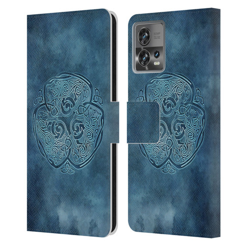 Brigid Ashwood Celtic Wisdom Knot Wolf Leather Book Wallet Case Cover For Motorola Moto Edge 30 Fusion