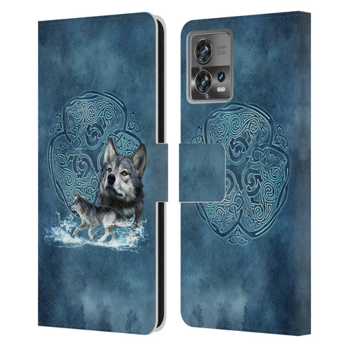 Brigid Ashwood Celtic Wisdom Wolf Leather Book Wallet Case Cover For Motorola Moto Edge 30 Fusion