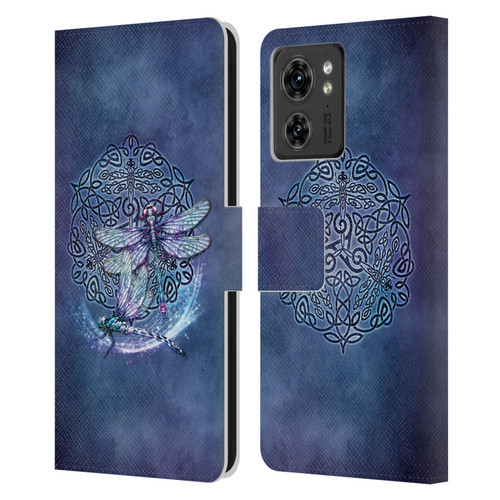 Brigid Ashwood Celtic Wisdom Dragonfly Leather Book Wallet Case Cover For Motorola Moto Edge 40