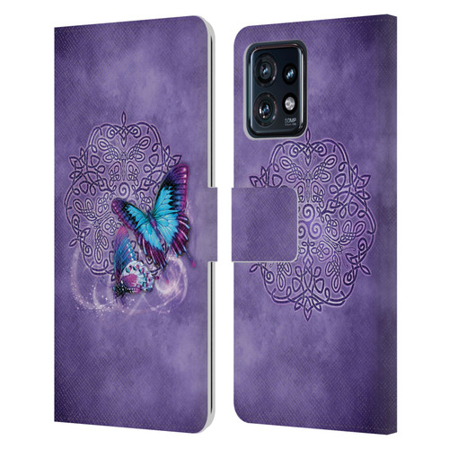 Brigid Ashwood Celtic Wisdom Butterfly Leather Book Wallet Case Cover For Motorola Moto Edge 40 Pro