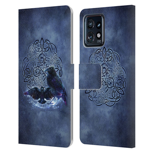 Brigid Ashwood Celtic Wisdom Raven Leather Book Wallet Case Cover For Motorola Moto Edge 40 Pro