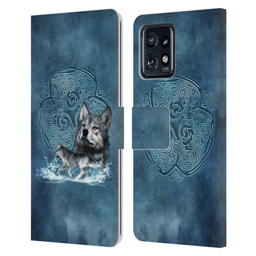 Brigid Ashwood Celtic Wisdom Wolf Leather Book Wallet Case Cover For Motorola Moto Edge 40 Pro