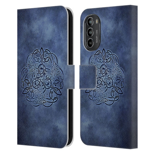 Brigid Ashwood Celtic Wisdom Knot Raven Leather Book Wallet Case Cover For Motorola Moto G82 5G