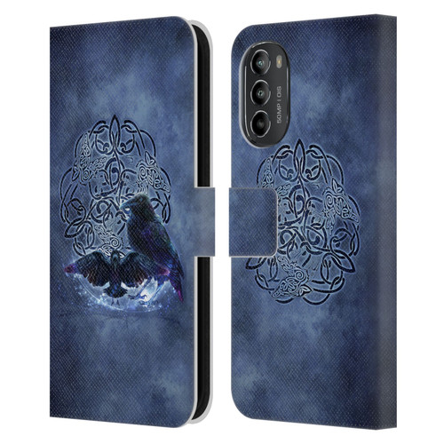 Brigid Ashwood Celtic Wisdom Raven Leather Book Wallet Case Cover For Motorola Moto G82 5G