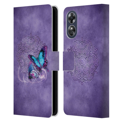 Brigid Ashwood Celtic Wisdom Butterfly Leather Book Wallet Case Cover For OPPO A17