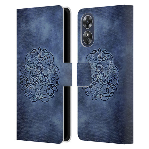 Brigid Ashwood Celtic Wisdom Knot Raven Leather Book Wallet Case Cover For OPPO A17