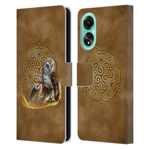 Brigid Ashwood Celtic Wisdom Owl Leather Book Wallet Case Cover For OPPO A78 4G