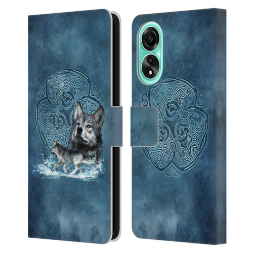 Brigid Ashwood Celtic Wisdom Wolf Leather Book Wallet Case Cover For OPPO A78 4G