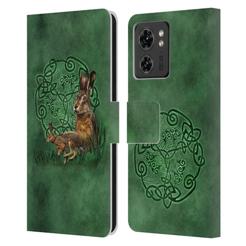 Brigid Ashwood Celtic Wisdom 2 Hare Leather Book Wallet Case Cover For Motorola Moto Edge 40