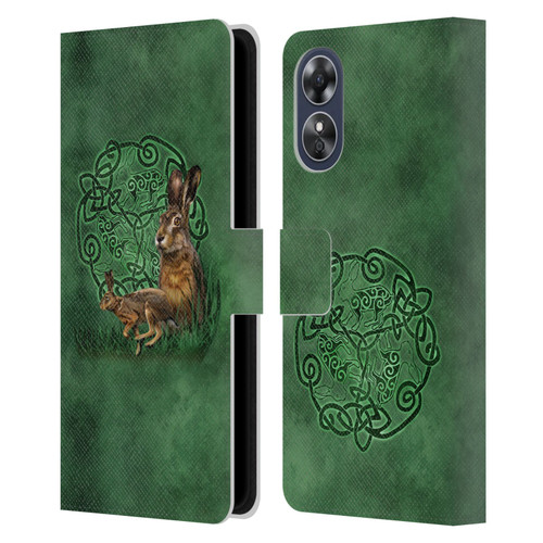 Brigid Ashwood Celtic Wisdom 2 Hare Leather Book Wallet Case Cover For OPPO A17