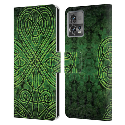 Brigid Ashwood Celtic Wisdom 3 Irish Shamrock Leather Book Wallet Case Cover For Motorola Moto Edge 30 Fusion